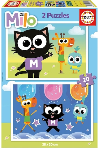 Educa 2x20 Parça Milo Kız Ve Erkek Çocuk Puzzle - 3-5 Yaş - 19541 1 Adet