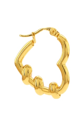 Çelik Küpe Altın Kaplama Kadın Kalpli Model Unk-803 Altın