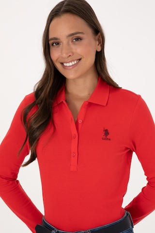 U.S. Polo Assn. Kadın Kırmızı Basic Polo Yaka Sweatshırt 50307755-VR030