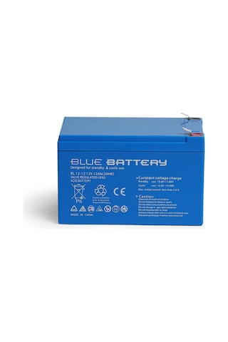Blue Battery 12 Volt 12 Amper Bakımsız Kuru Akü Ups Aküsü