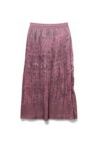 Eren Style Pileli Beli Lastikli Şifon Etek 95 Cm - 38-50 Gül Kurusu