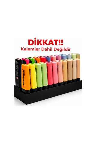 30 Adet Kapasiteli Kalem Standı Çoklu Masaüstü Kalemlik Organizer Sert Plastik Kalem Tutucu Stand Çok Renkli
