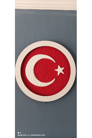 Ay Temalı Türk Bayrağı Rgb Led Tablo