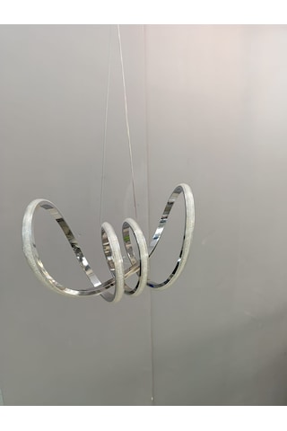 3renk Kelebek Kristal Led Sarkıt Tekli Krom