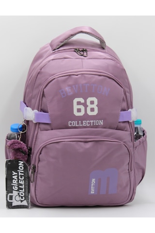 Modern Unisex Su İtici Özel Kumaş Mürdüm Lila Okul Sırt Çantası 34500