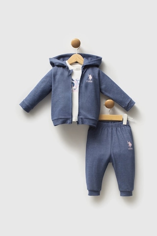 U.S. Polo Assn. Kız Bebek 3lü Takım - Mavi Mavi
