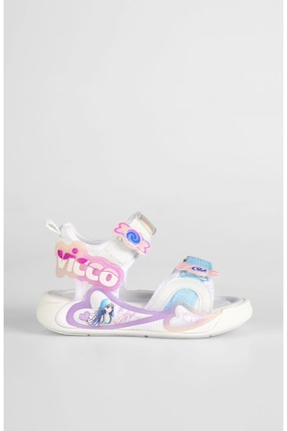 Vicco Arial Kız Çocuk Beyaz Phylon Sandalet Beyaz