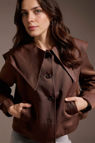 Defacto Relax Fıt Gabardin Trençkot H2393ax26spbn192 Kahve-bn192