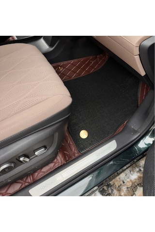 Chery Tiggo 8 2025 Sonrası Aracına Özel 8d Çift Katmanlı Havuzlu Paspas Takımı Kahverengi
