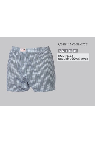 Belpa Ersa İç Giyim Erkek Emprime İlik Düğmeli Boxer 6'lı Çok Renkli