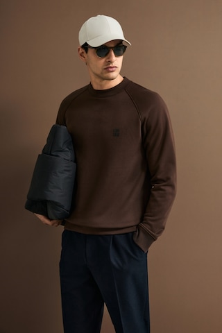Lufian Blake Erkek Sweatshirt Kahverengi Kahverengi 112030193100400