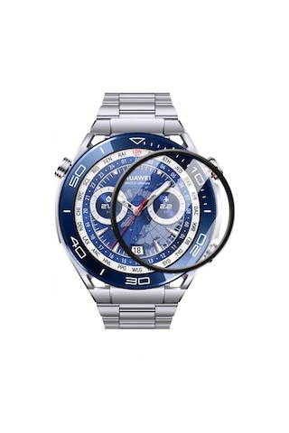 Forzacase Huawei Watch Ultimate 2 İle Uyumlu Çerçeveli Tam Kaplayan 3d Pet Ekran Koruyucu Film - Fc016