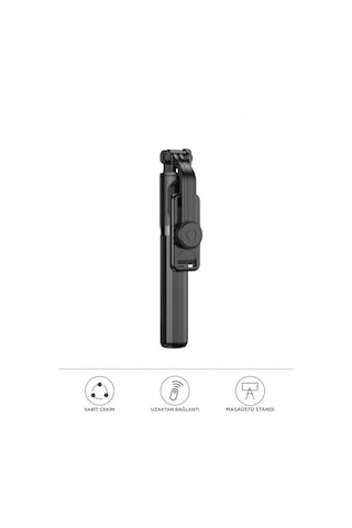 Bluetooth Kumandalı Selfie Stick Tripod 82 Cm 360 İos Android
