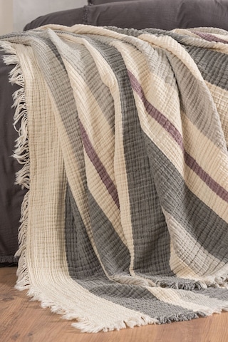 Varol 4 Katlı %100 Pamuk Müslin Pike & Yatak Örtüsü 230x250 Cm Grı/230x250 Gri