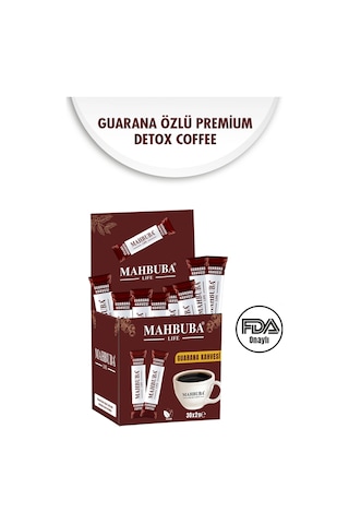 Mahbuba Guarana Özlü Premium Detox Form Diyet Kahve Gün Boyu Enerji 1 Aylık - 30 Kullanım Net 60 Diğer