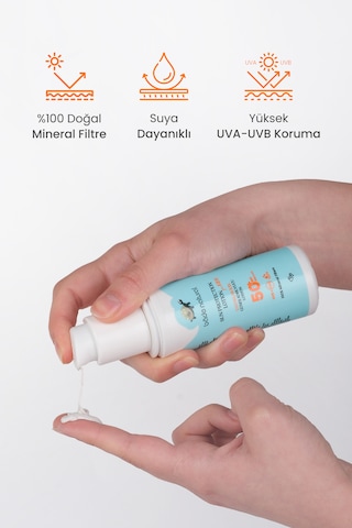 %100 Doğal 50+ Spf Yüksek Korumalı Çocuk Güneş Koruyucu Losyon