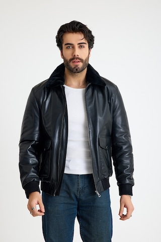 Franko Armondi Pi Lot Model Erkek Deri Ceket E71-klj-2071 Siyah
