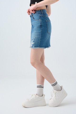 Loft Goddess Mid W Kadın Etek Lf2039813 Mavi