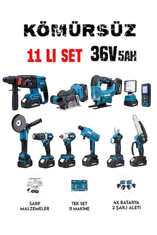 Chelikbei EEA458 Akülü 11'li Set