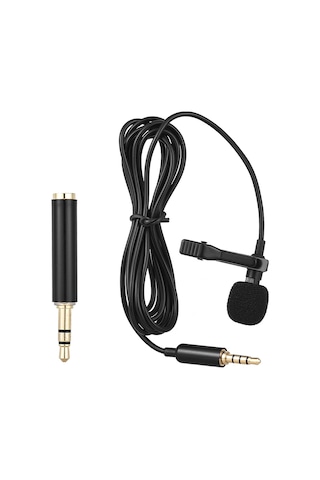 Springsun Mikrofon Andoer Ey-510a Mini Taşınabilir Klipsli Yaka Yaka Kondansatör Mikrofonu Kablolu Mikrofon