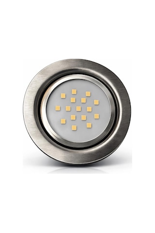 3 Watt Gömme Led Spot 220v Gün Işığı Dolap İçi & Mutfak Altı Aydınlatma Gümüş