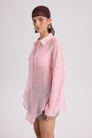 Mai Collection Mai Studios Co. Lyra Oversize Pembe Gömlek Pembe
