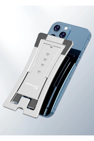 Storeşahin Konfulon Cm23 Ayarlanabilir Katlanabilir Masaüstü Telefon Tutucu - Gümüş Shn0720