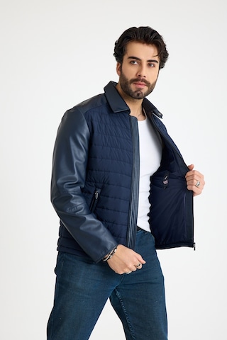 Franko Armondi Klasik Erkek Deri Ceket E54-kd-2905-24145 Lacivert