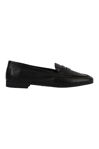 Napa Shoes Düz Taban Siyah Deri Comfort Loafer Kadın Babet Ayakkabı Napa-aes76127 Siyah