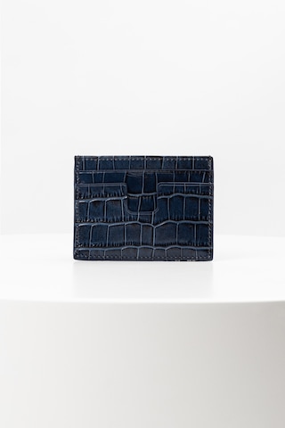 Bayderi Owpi Kroko Deri Minimal Unisex Kartlık Lacivert