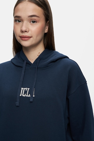 Ucla Jess Lacivert Kapüşonlu Nakışlı Oversize Kadın Sweatshirt Lacivert