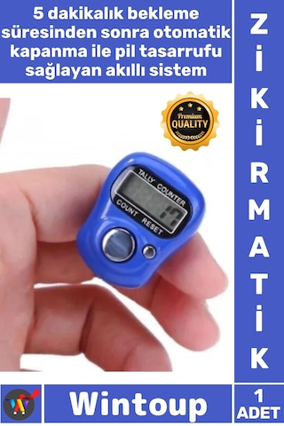 Zikirmatik Dijital Sayaçlı Silikon Kayışlı Ergonomik Tasarım Kompakt Ayarlanabilir Yüzük Zikirmatik Tüm Yaşlar