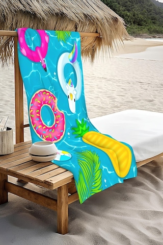 Dijital Baskı Plaj Deniz Havlusu 80 X 160 Cm Peştamal Hvl0276 Renkli