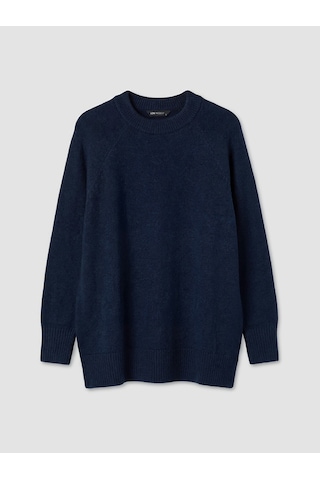 Lcw Modest Lacivert Bisiklet Yaka Oversize Kadın Triko Tunik