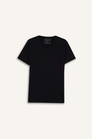 Defacto Slim Fit Dar Kesim V Yaka Üst D6187ax25wnbk27 Siyah