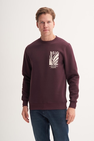 Cazador 53805 Erkek Bisiklet Yaka Sweatshirt Vişne