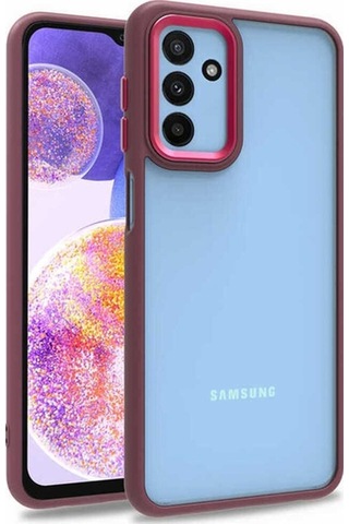 Samsung Uyumlu Galaxy M23 Kılıf Zore Flora Kapak Kırmızı