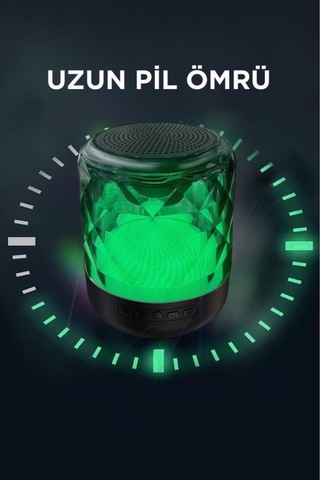 D15 Taşınabilir Kablosuz Bluetooth Hoparlör Siyah