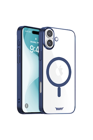 Apple Uyumlu iPhone Buff 16 Magsafe Slim Fit Kılıf Blue