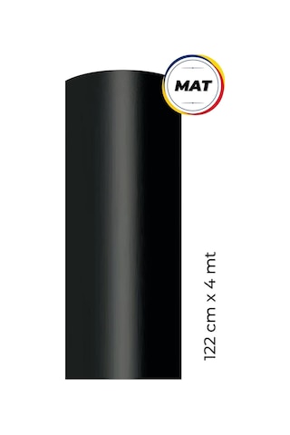 Lexroo Mat Siyah Yapışkanlı Kaplama Folyosu 122 Cm X 4 Mt Standart