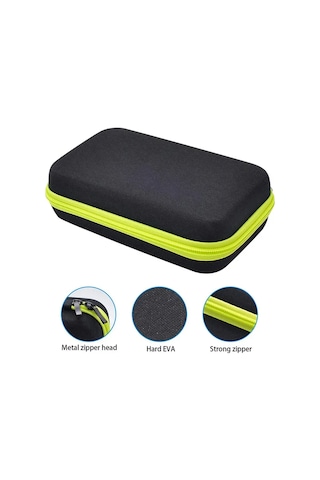 Springsun Philips Oneblade Qp2530/2520 İçin Dayanıklı Eva Koruyucu Kutu - Şok Ve Suya Dirençli, Uç Parça Ve Erişimciler İçin Bölmeli Seyahat Organizerı Siyah