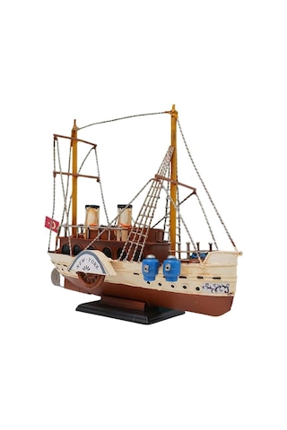 Dekoratif Retro Metal Yolcu Gemisi Vintage 31cm No.3