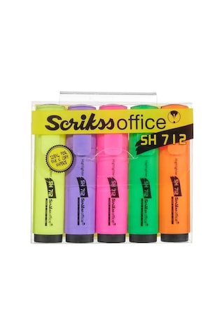 Office Sh712 Fosforlu Kalem 5&apos Li Blister Paket Karışık Renk 103 Ivory