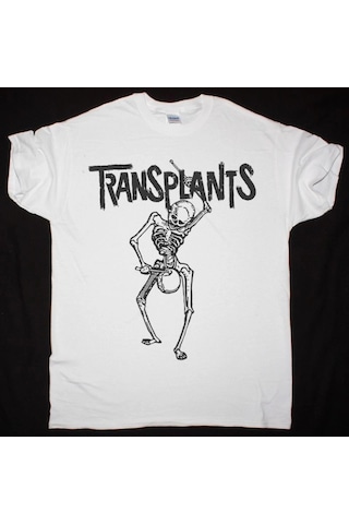 Tarzsokak Transplants Skeleton New Whıte T Shırt Beyaz
