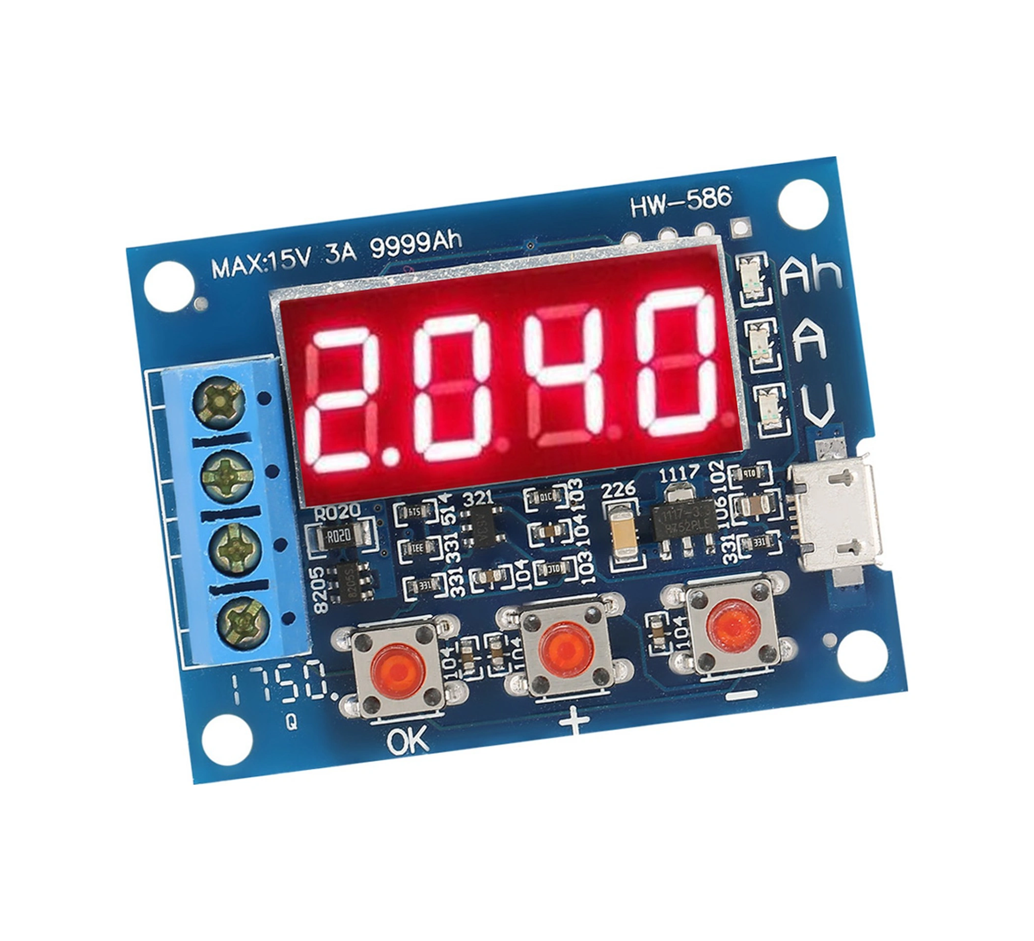 Tenfowee 1.2-12v Pil Kapasite Test Cihazı, Dış Yüklü Deşarj Tipi, 18650 Ve Diğerleri İçin Gerilim-akım Ölçümü Ana Kart + 2 Adet 5w7.5r Direnc