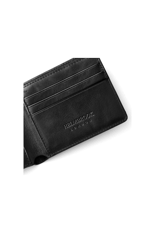 Eldridge Erkek Siyah Deri İnce Tasarım Çok Bölmeli Rfid Korumalı Cüzdan Siyah