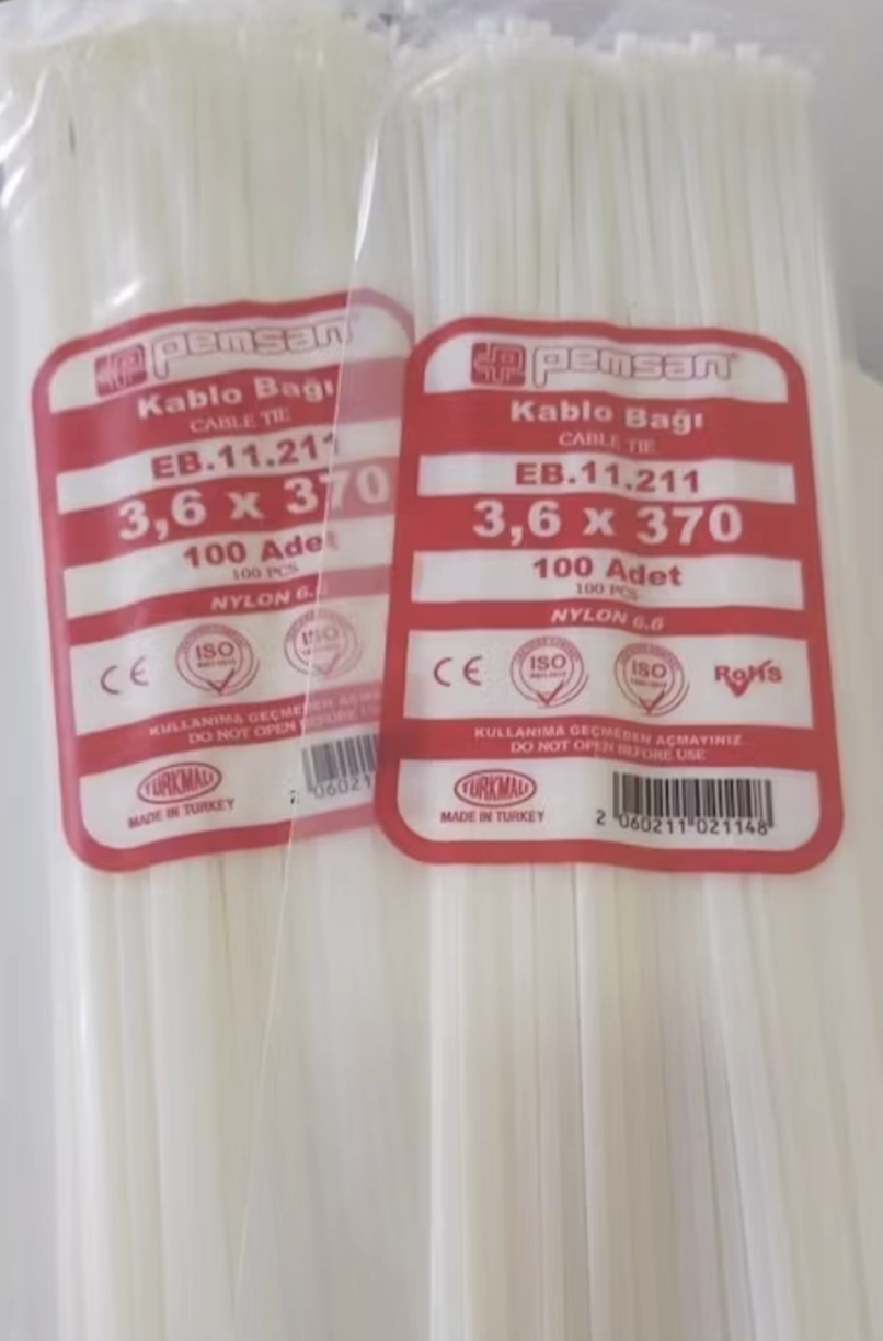 Pemsan 3.6x370 Mm Beyaz Plastik Kablo Bağı Pemsan 100 Lü Paket 3.6 X 370mm - Beyaz