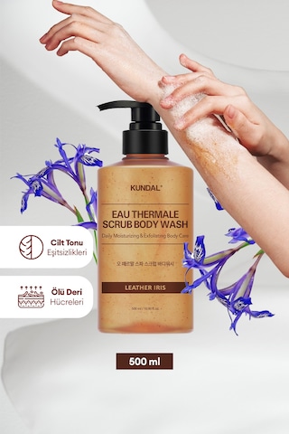 Kundal Eau Thermale Scrub Body Wash Leather Iris Menekşe 500 ML