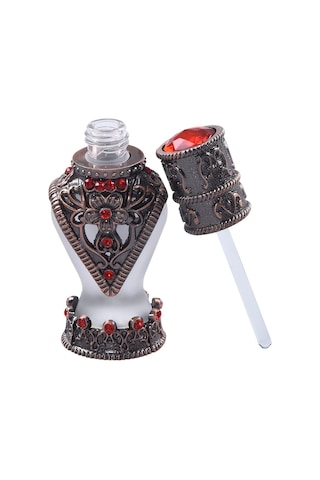 Nusnus Doldurulabilir Kırmızı Taşlı Esans Şişesi 3 ml AB90