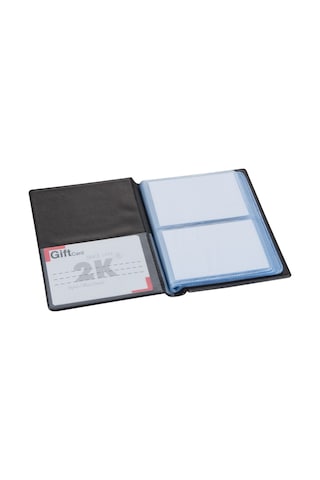 Biala 2 Sıralı 80 Kart Kapasiteli Kartvizitlik 11x13.5 Cm Siyah